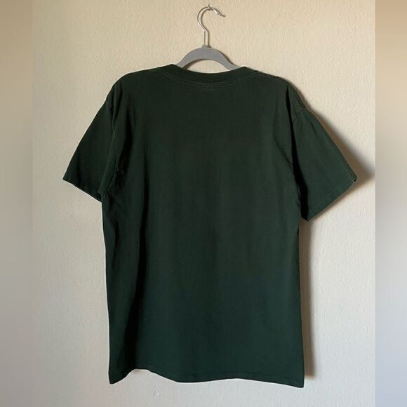 Gildan Vintage 100% Cootton Green Shirt Tees Short Sleeve Size L - Picture 3 of 5